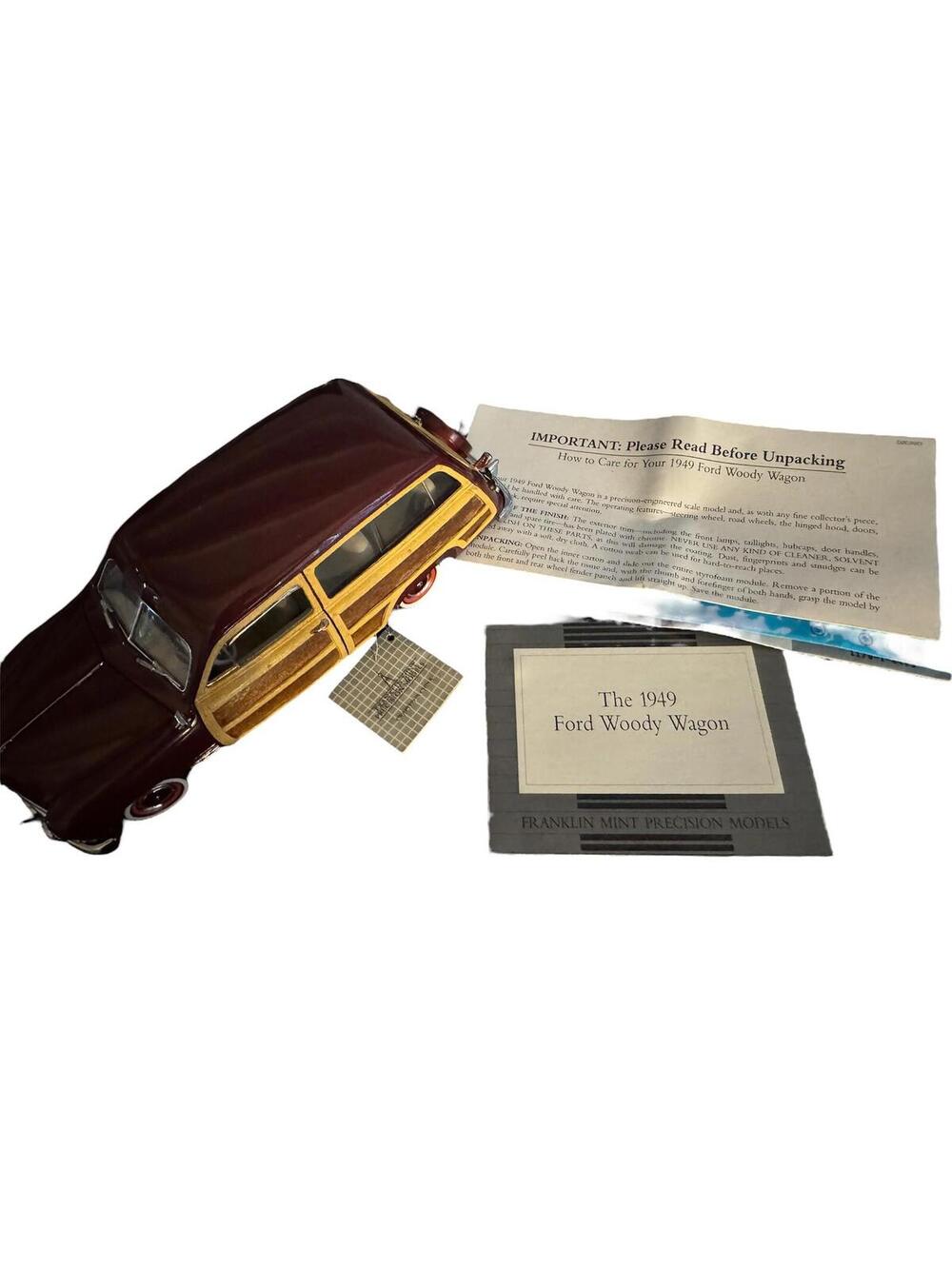 Franklin Mint - 1949 Ford Woody Station Wagon - 1/24 Diecast Scale MINT